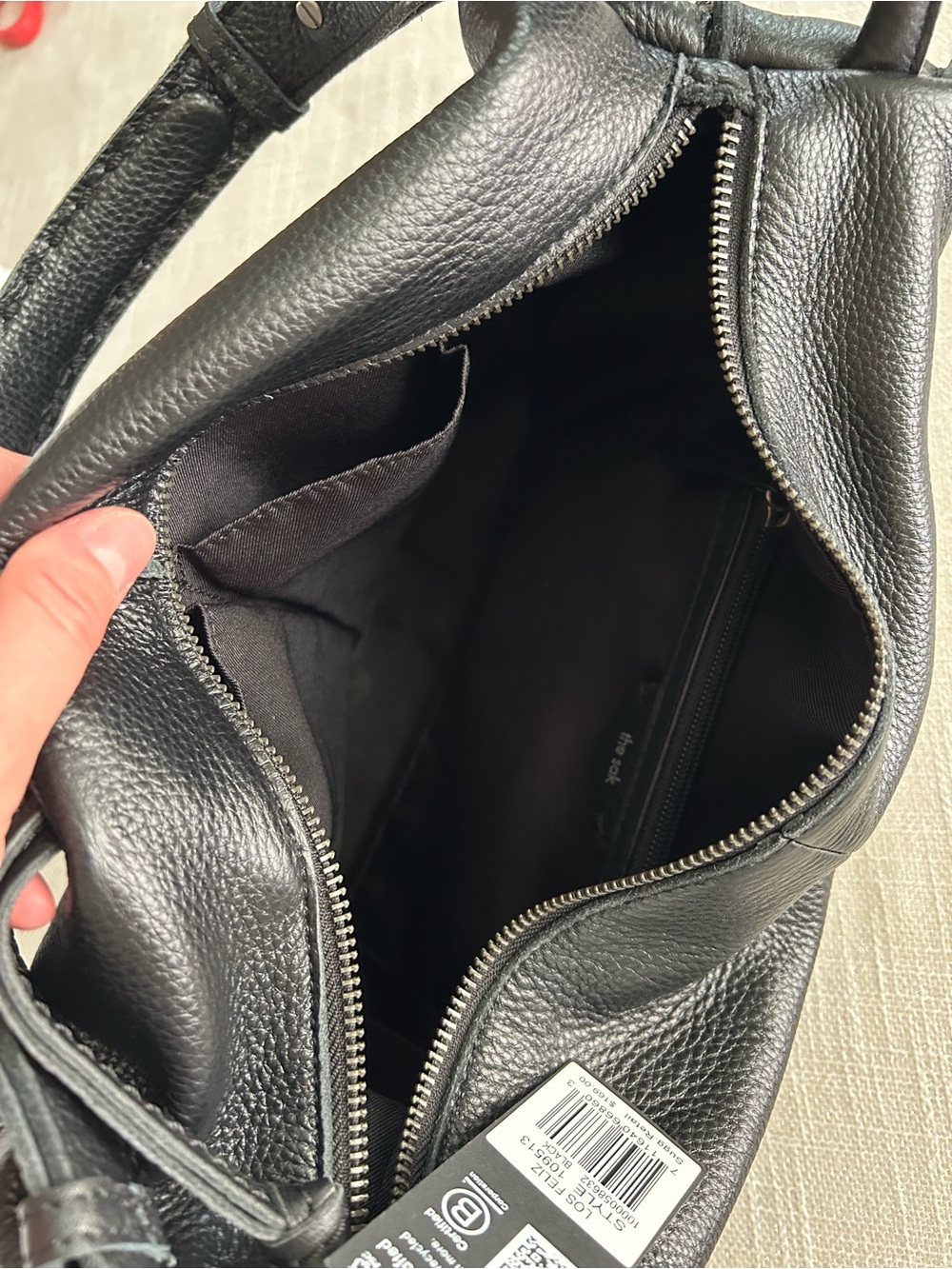 The Sak Los Feliz Black Leather Shoulder Bag - Picture 3 of 4